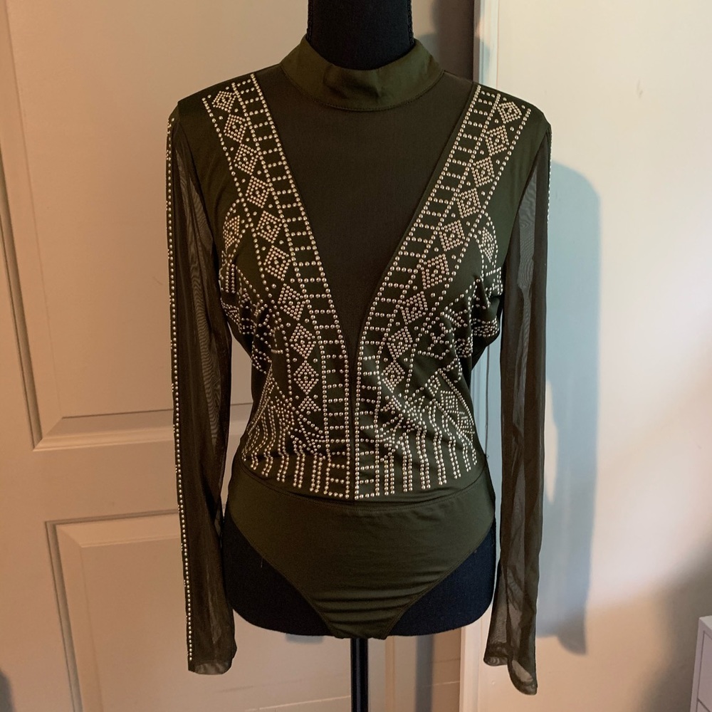 FEW LEFT! Olive Green body suit